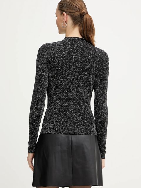 Morgan longsleeve damskie kolor czarny z golfem TBRIN