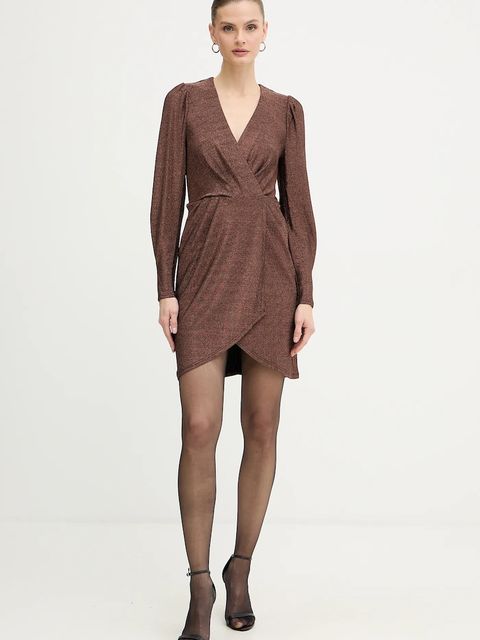 Morgan sukienka kolor brązowy mini dopasowana RNINO - zdjęcie produktu nr 2