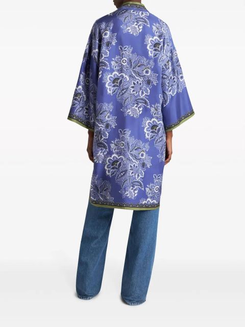 ETRO Kesa floral-print silk robe - Purple - zdjęcie produktu nr 2