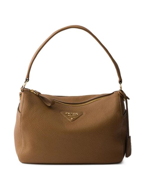 Prada leather shoulder bag - Brown - zdjęcie produktu nr 1