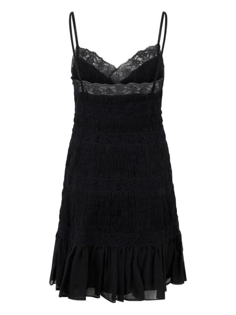 Valentino Garavani lace-trim ruffled dress - Black - zdjęcie produktu nr 2
