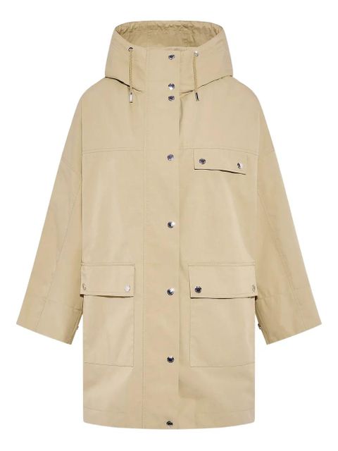 Yves Salomon hooded buttoned parka - Neutrals - zdjęcie produktu nr 1