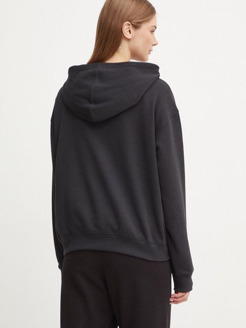 New Balance bluza damska kolor czarny z kapturem z nadrukiem WT41504BK