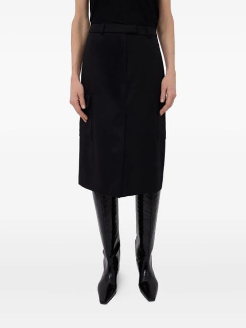 LouLou de Saison JASPER cargo-pockets pencil midi skirt - Black