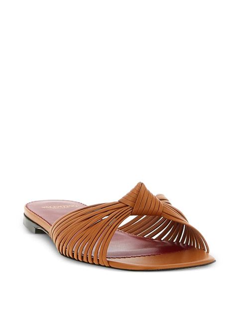 Valentino Garavani Annet knot-detail sandals - Brown - zdjęcie produktu nr 2
