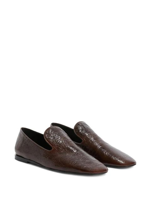 Jil Sander leather loafers - Brown