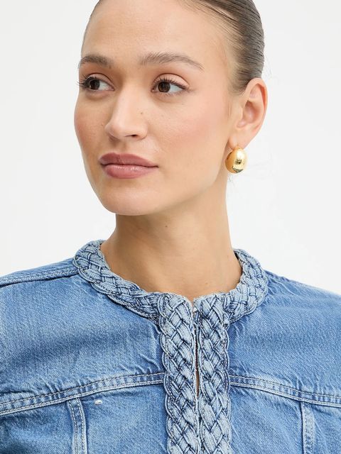 Guess kurtka jeansowa JULIANA kolor niebieski przejściowa W5GN78 D5B94 - zdjęcie produktu nr 2