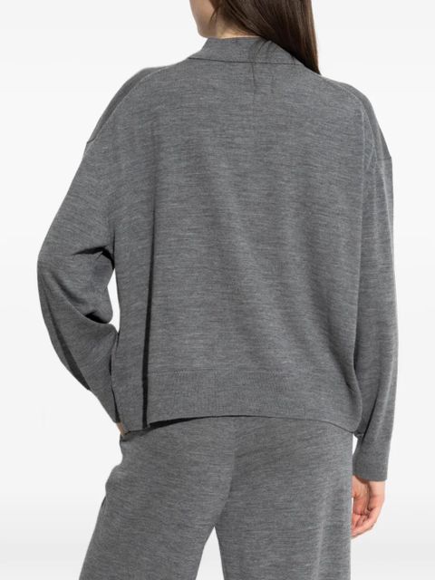 ANINE BING buttoned polo top - Grey