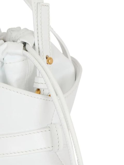 Balmain mini belted-detail tote bag - White
