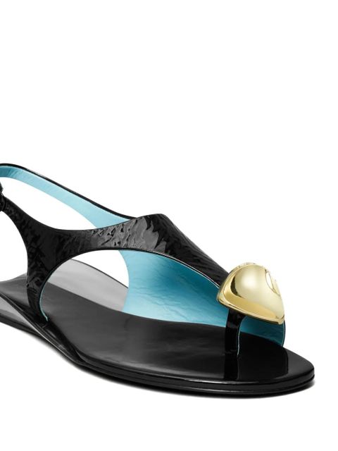 Tory Burch Patos stone-embellished leather sandals - Black