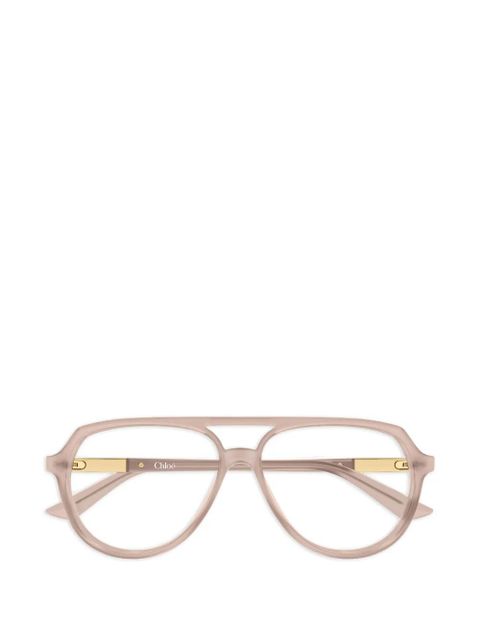 Chloé Eyewear pilot-frame glasses - Neutrals - zdjęcie produktu nr 1