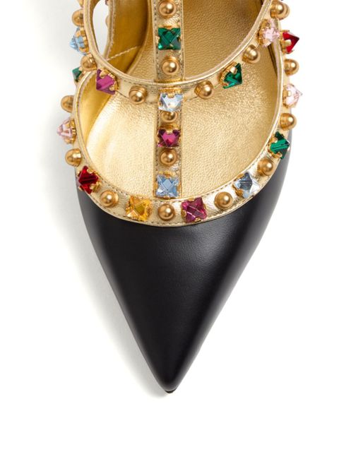 Valentino Garavani 100mm Rockstud embellished pumps - Black