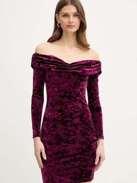 Guess sukienka kolor bordowy mini dopasowana W6PK1M KJ170 - zdjęcie produktu nr 1