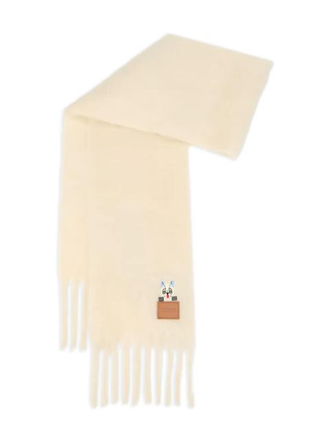 LOEWE fringed scarf - White - zdjęcie produktu nr 1