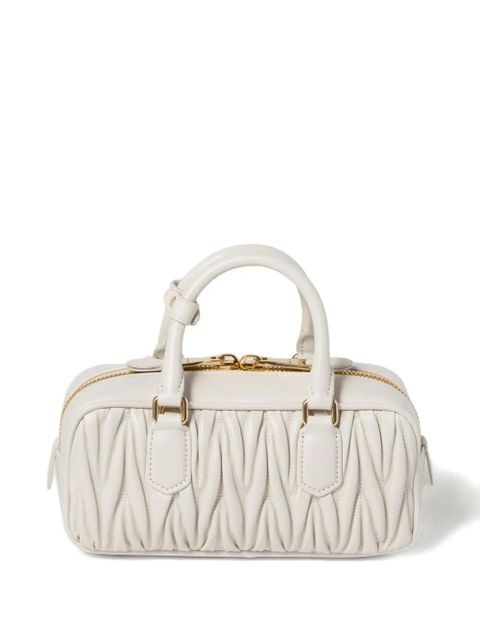 Miu Miu Arcadie matelassé nappa leather bag - White