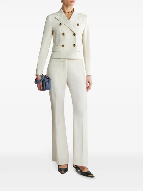 ETRO flared stretch-cotton trousers - White