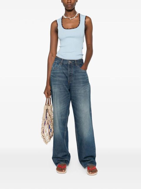 SANDRO crochet-trim top - Blue - zdjęcie produktu nr 2