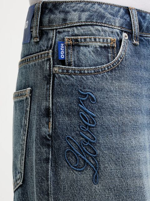 Hugo Blue jeansy damskie high waist 50546315