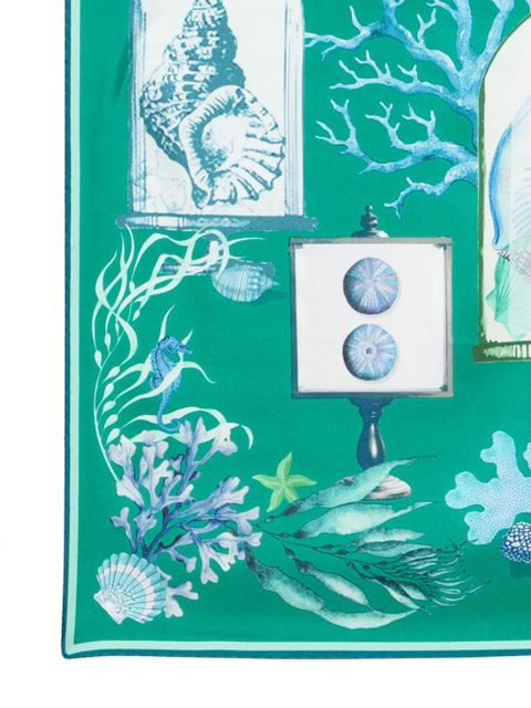 Max Mara undersea-print scarf - Green