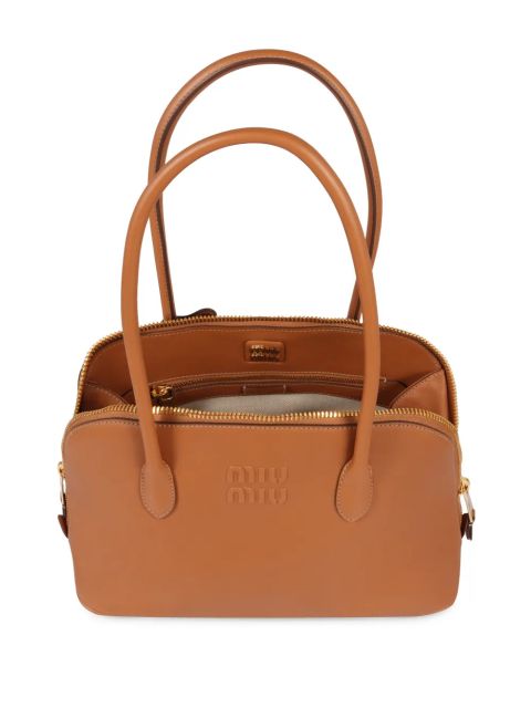 Miu Miu leather tote bag - Brown