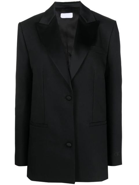 Off-White single-breasted tuxedo blazer - Black - zdjęcie produktu nr 1