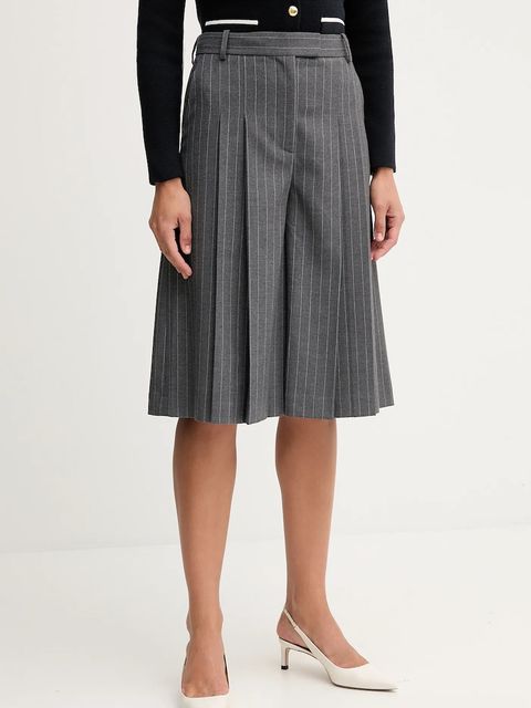 Tommy Hilfiger szorty damskie kolor szary wzorzyste high waist WW0WW48349 - zdjęcie produktu nr 1