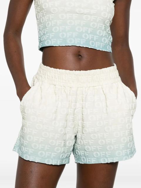 Off-White logo-pattern shorts - Neutrals
