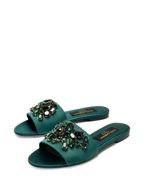 Dolce & Gabbana jewel-embellished sandals - Green - zdjęcie produktu nr 2