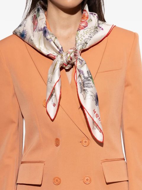 Alexander McQueen floral-print scarf - Neutrals