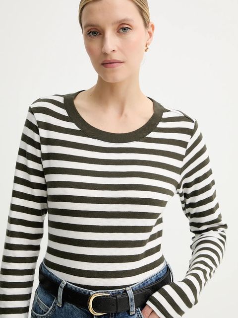 Marc O'Polo longsleeve bawełniany kolor zielony 5000007074