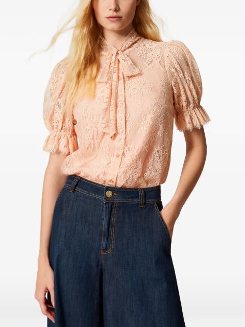 TWINSET lace bow shirt - Pink - zdjęcie produktu nr 2