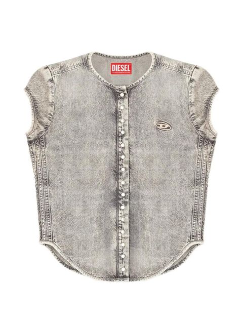 Diesel De-Roset-S buttoned denim shirt - Grey - zdjęcie produktu nr 1