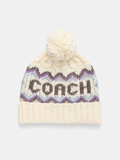 Coach czapka z dodatkiem wełny kolor beżowy 29CCL51 - zdjęcie produktu nr 1