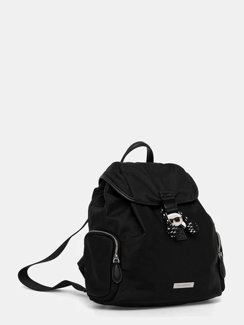 Karl Lagerfeld plecak IKON damski kolor czarny mały gładki B1W30013 - zdjęcie produktu nr 2