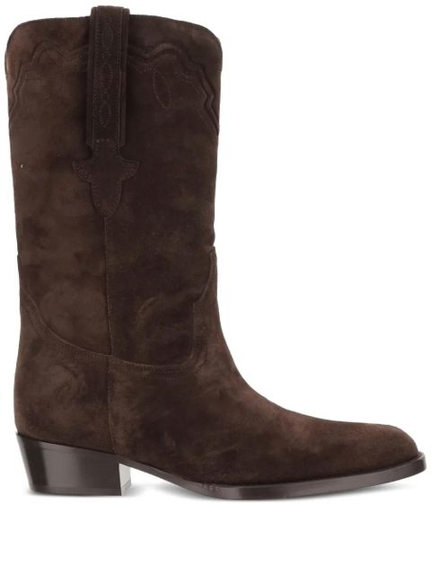 Paris Texas suede square-toe boots - Brown - zdjęcie produktu nr 1