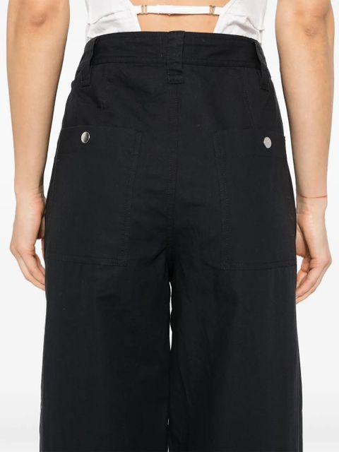 MARANT ÉTOILE Kelvin cotton tapered trousers - Black