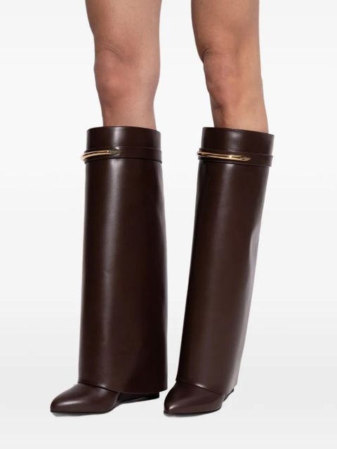 Givenchy point-toe gold-tone boots - Brown