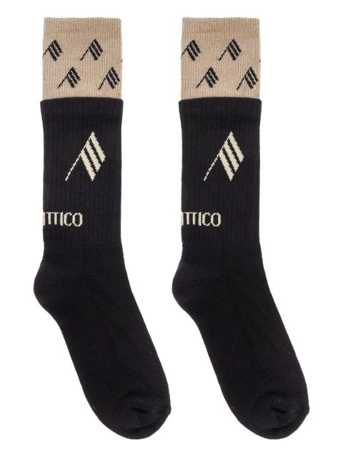 The Attico logo-detail crew socks - Black - zdjęcie produktu nr 1