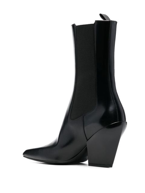 Prada 95mm sculpted heel boots - Black