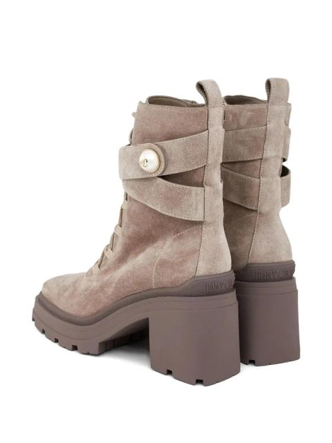 Jimmy Choo 80mm Noemi square-toe boots - Neutrals