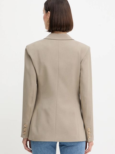 Guess marynarka DOROTHEE kolor beżowy jednorzędowa gładka W5YN41 WHD92