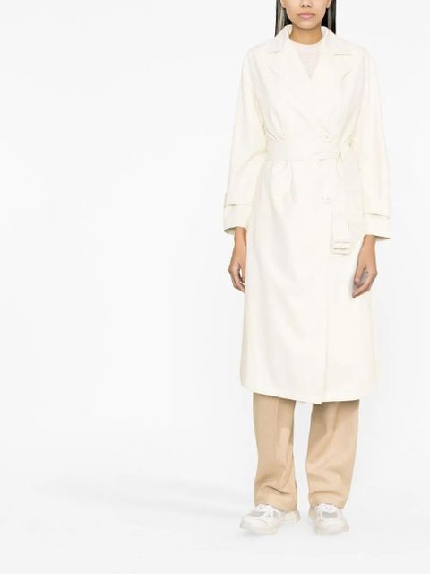 TWINSET belted double-breasted coat - Neutrals - zdjęcie produktu nr 2