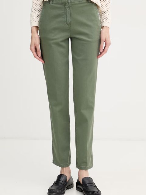 United Colors of Benetton spodnie chinos damskie bawełniane z elastanem - zdjęcie produktu nr 1