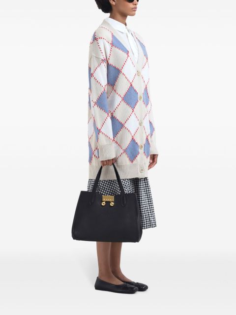 Marni check-print midi skirt - Black