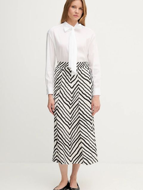 Joop! koszula damska kolor biały relaxed z wiązanym dekoltem 30047570 - zdjęcie produktu nr 2