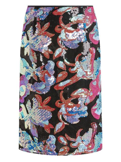 16Arlington Elice sequinned midi skirt - Black - zdjęcie produktu nr 1