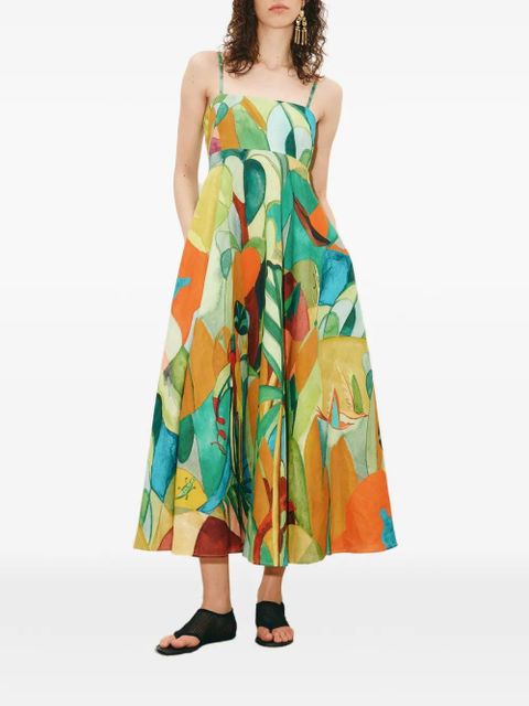 ALEMAIS mokshini adjustable-strap midi dress - Green - zdjęcie produktu nr 2