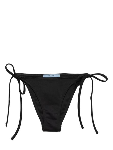 Prada triangle-logo side-tie bikini bottoms - Black - zdjęcie produktu nr 1