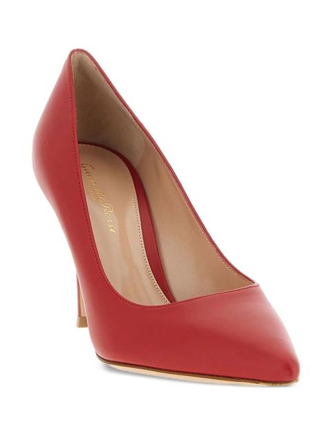 Gianvito Rossi 85mm leather heeled pumps - Red