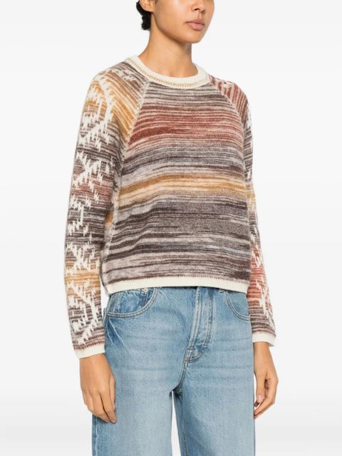 Ba&Sh Clodie striped-patterned sweater - Brown